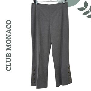 Club Monaco Grey Cropped Trousers with Button Detail – Size 8